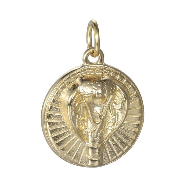 EP Pendentif médaille ronde serpent, acier doré,fournitures créatives, pendentif doré,sans nickel,laiton doré,création bijoux,médaille or,2.2cm