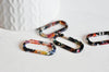 EP Pendentif ovale écaille multicolore,fourniture bijoux,perle acétate,création bijoux,perle plastique,connecteur plastique,x 2, 30mm-G727