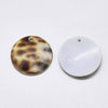 EP-Pendentif rond nacre léopard naturelle 20mm, x1 (G4009)