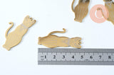 EP-Pendentifs chat égyptien acier doré inoxydable 48mm, x1 G6018
