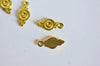 EP Pendentifs connecteurs ronds laiton doré,fournitures créatives,connecteurs doré,sans nickel, création bijoux, x 10, 16mm-G642