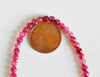 EP Perle agate naturelle teintée rouge magenta 4mm facettes, x1 fil de 35cm- G07