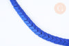 EP-Perle chevron bleu roi hématite synthétique 7mm, pierre, le fil de 40cm G6727