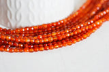 EP Perle jade orange foncé, perle jade,pierre naturelle,jade naturel,perle pierre,perle facette,4mm,fil de 84 perles- G5195