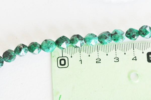 EP Perle jaspe sésame kiwi vert naturel, x1 fil 45.8mm G3808