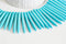 EP Perle pointe howlite turquoise de synthèse, x fil de 45 cm-G0045