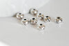EP Perle ronde intercalaire argent gravé, perles argent,création bijoux,rondelles, perles intercalaires,x 10,5.5mm,G2543