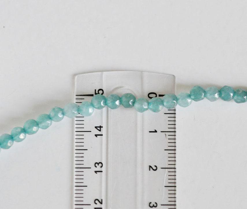 EP Perle ronde jade naturelle vert 4mm,fil de 90 perles-G1454