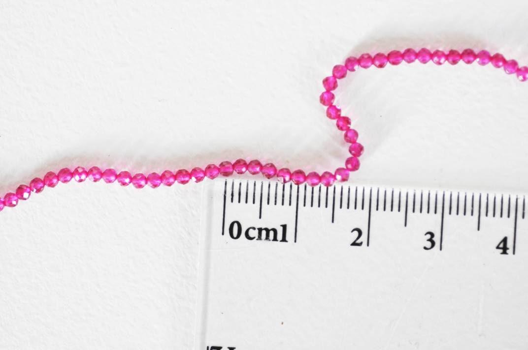 EP Perle rubis 2mm,rubis synthétique, perle pierre,bijou pierre,pierre précieuse,perles bijoux,2mm,fil 160 perles G77-