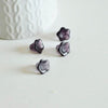 EP Perles fleur violette, fourniture créative, perles verre tchèque, perles fleur, verre violet, creation bijou, lot 20 perles,11mm-G885