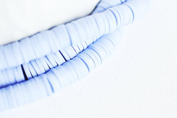 EP Perles polymère bleu heishi 6mm 6mm,le fil de 320 perles-G1630