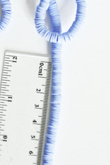EP Perles polymère bleu heishi 6mm 6mm,le fil de 320 perles-G1630