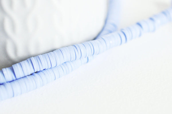 EP Perles polymère bleu heishi 6mm 6mm,le fil de 320 perles-G1630