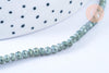 EP Perles toupies cristal bicolore vert irisé 3.5x2.5mm, perles bijoux, perle cristal,Perle verre facette,création bijoux, fil de 25cm G6753