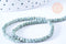 EP Perles toupies cristal bicolore vert irisé 3.5x2.5mm, perles bijoux, perle cristal,Perle verre facette,création bijoux, fil de 25cm G6753