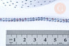 EP-Perles toupies cristal gris transparent irisé violet 3.5x2.5mm, perles bijoux, perle cristal,Perle verre facette, fil 25.4cm G6756