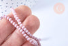 EP-Perles toupies cristal vieux rose 3.5x2.5mm, perles bijoux, perle cristal,Perle verre facette,création bijoux, fil 39.9cm G6765