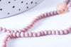 EP-Perles toupies cristal vieux rose 3.5x2.5mm, perles bijoux, perle cristal,Perle verre facette,création bijoux, fil 39.9cm G6765
