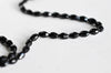 EP Perles verre noir, Perles verre, perle forme ovale, fourniture créative, grain de riz, verre noir, création bijoux, fil de 70-G564