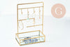 EP-Présentoir à bijoux fer doré miroir, présentoir pour rangement de bijoux, x1 G9395