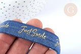 EP Ruban élastique bleu or JUST SMILE EFJF 16mm, 1 mètre x1 G6906