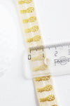 EP -Ruban élastique écru or ananas EFJF, fabrication bijoux,bracelet EVJF,ruban mariage,fourniture créative, scrapbooking,16mm,1 mètre-G1585
