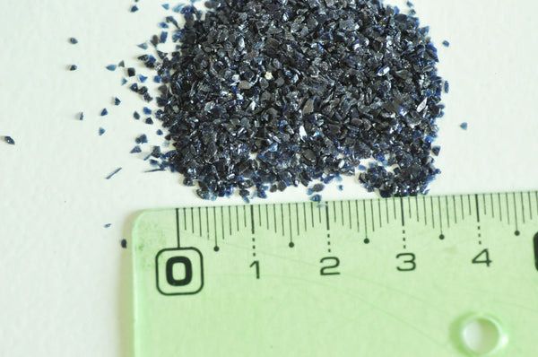 EP Sable pierre chips quartz bleu foncé 0.3-2mm non percé, x20gr (G5162)