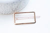 EP Support barrette clip fer doré rectangle sans plateau 55mm, x1 (G4720)