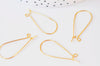 EP-Support de boucles fil doré 16k,montage bijoux DIY, oreilles percées, création bijoux, boucles dorées,x 2, 34.5mm G5032