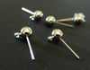 EP clous-puces oreille boule platine et anneau,fournitures créatives, boucles d'oreille,création bijoux,oreille percée,diamètre 5mm, x 10
