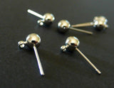 EP clous-puces oreille boule platine et anneau,fournitures créatives, boucles d'oreille,création bijoux,oreille percée,diamètre 5mm, x 10