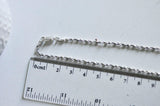 EP collier 2 couleurs argent massif,-chaine serpet,chaine complète,création collier,argent 925, création bijoux0.8mm,40cm-G0277