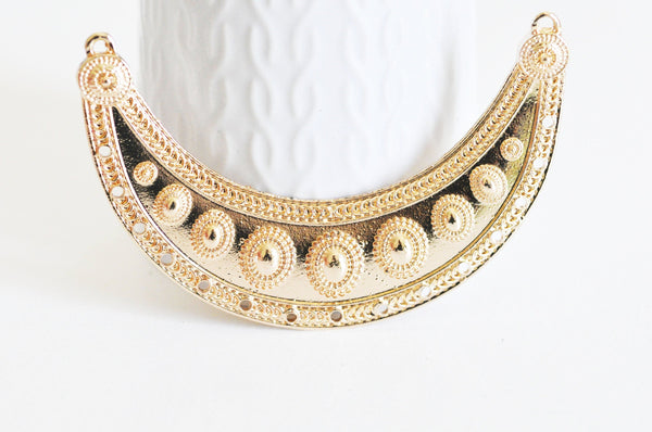 EP pendentif connecteur plastron zamac doré 99mm, x1 G5304