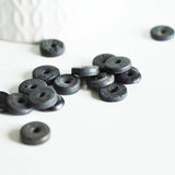 EP perle disque coco noir, bois naturel, perles bois,Perles géométriques,perle ronde bois création bijoux,10-12mm, les 50 G336