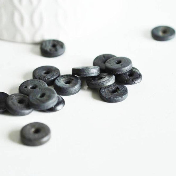 EP perle disque coco noir, bois naturel, perles bois,Perles géométriques,perle ronde bois création bijoux,10-12mm, les 50 G336