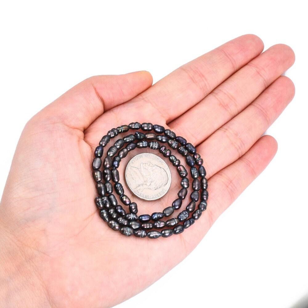 EP perle naturelle noire 4.5-7mm eau douce, le fil de 70 perles G6177