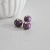 EP perle ronde en porcelaine céramique violet lilas pour création de bijoux, création bijoux, x 5, 1.5cm,(G3112)