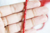 EP perle tube corail rouge naturel 8mm, x1 fil G3170