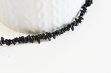 EP -perles chips tourmaline noire naturelle pour la création de bijoux en pierre, 3-8mm,fil 78 cm G3530