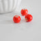EP perles porcelaine rouge, fournitures créatives,perles céramique,porcelaine émaillée,perle ronde, création bijoux,x 5, 1.5cm G4902