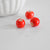EP perles porcelaine rouge, fournitures créatives,perles céramique,porcelaine émaillée,perle ronde, création bijoux,x 5, 1.5cm G4902