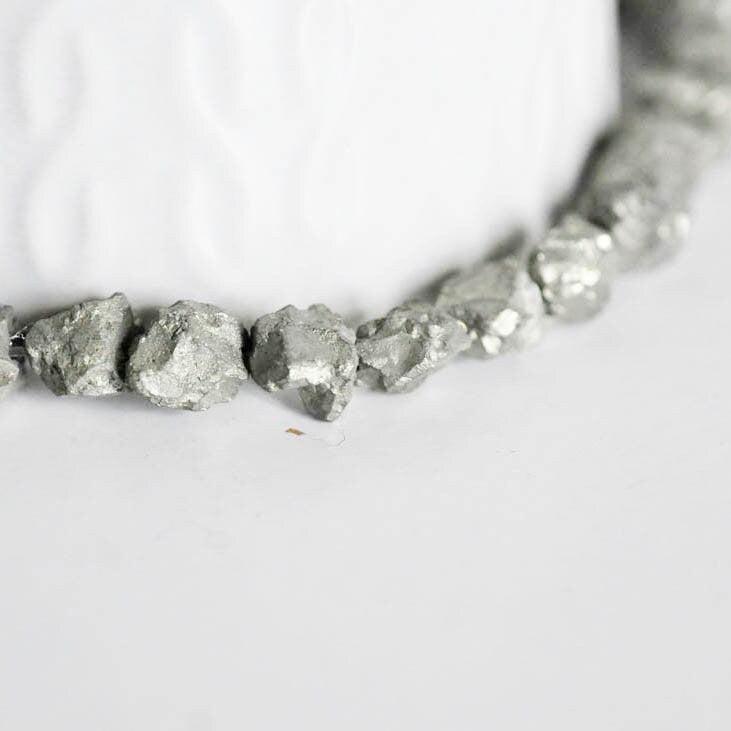 EP perles pyrite nugget, perles pyrite, fabrication bijoux, pyrite naturelle,nuggets pyrite,création bijoux,fil 40 cm-G1947