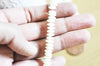 EP - perles rondelles bambou de mer blanc, perles imitation corail, fabrication bijoux, corail naturel, fil de 120perles, 7-7.5mm G4781