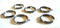 EP supports bague reglable metalgun, fournitures créatives, bague argent, fabrication bijoux, fournitures noires, x 4, avec anneau,G3138