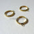 EP x 4 supports de bague couleur laiton doré avec anneau