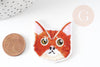 Ecusson brodé à repasser chat customisation vêtement, écusson thermocollant,patch écusson brodé,40mm, x1 G2888