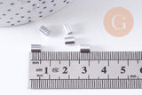 Embouts à sertir pour câble 1mm aluminium platine, x10 (G10585)