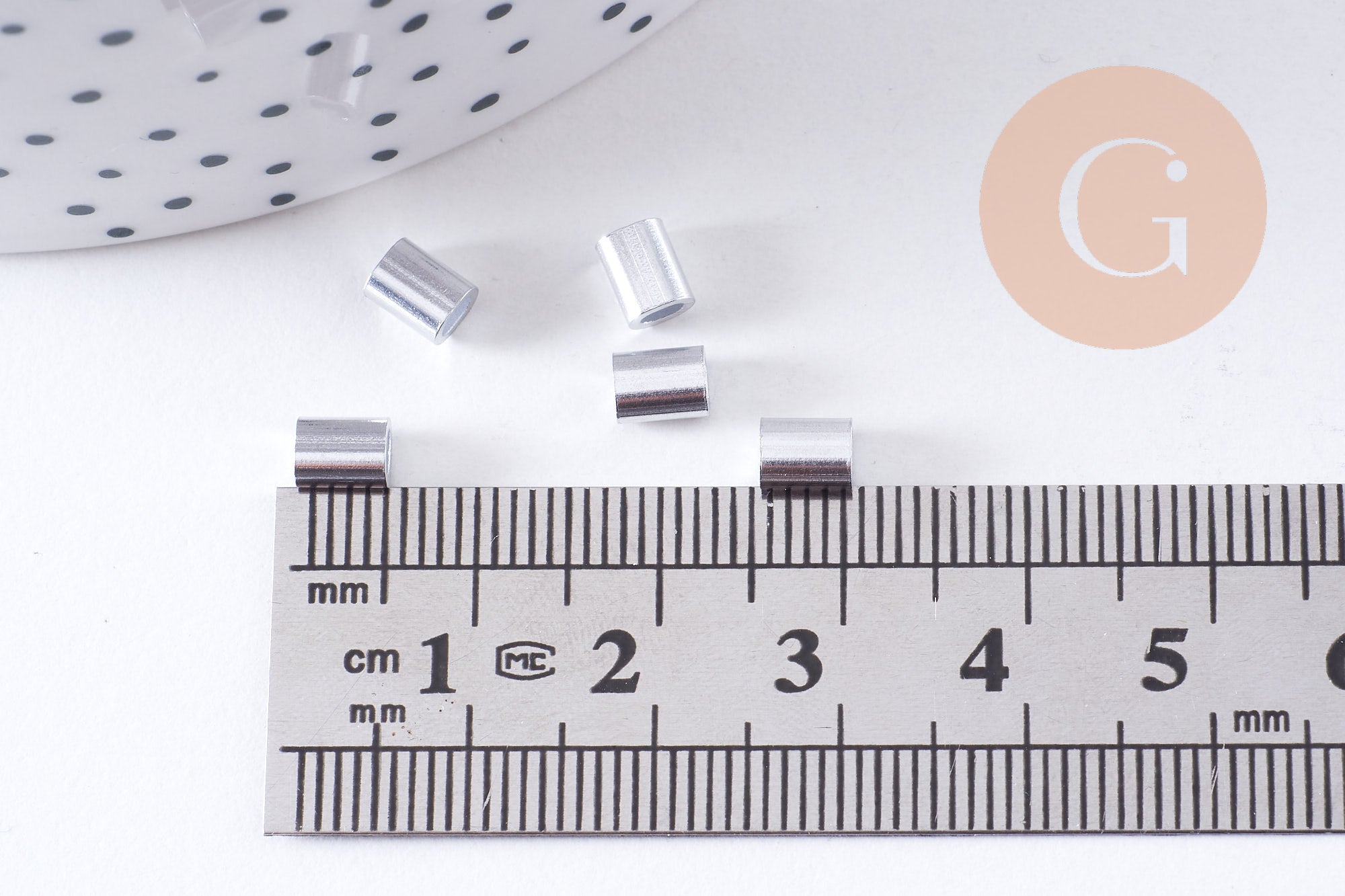 Embouts à sertir pour câble 1mm aluminium platine, x10 (G10585)