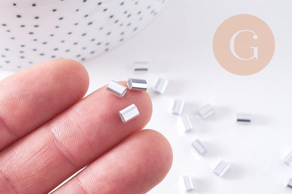 Embouts à sertir pour câble 1mm aluminium platine, x10 (G10585)