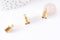 Embouts corde acier 304 inoxydable IP doré à pincer 12mm, x10 (G4905)